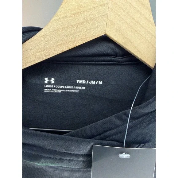 Under Armour Youth Black Camo Logo Hoodie Pullover Fleece Kids M - Picture 3 of 6